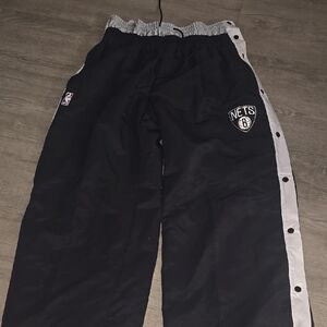 Nike Black & White Nets Snap-Button Track Pants